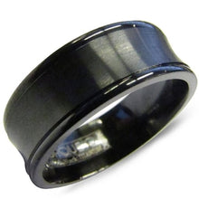 Load image into Gallery viewer, CrownRing 8MM Black Titanium Concaved Wedding Band
