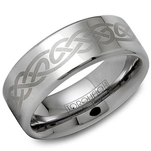 CrownRing Celtic Design Tungsten Wedding Band