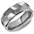 Load image into Gallery viewer, CrownRing Torque Architectural Cubed Tungsten Wedding Band
