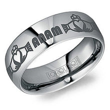Load image into Gallery viewer, CrownRing Tungsten Personalized Name Wedding Band
