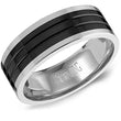 Load image into Gallery viewer, CrownRing Tungsten Wedding Band with Black Ceramic Inlay
