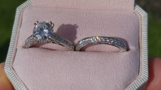 Kirk Kara Stella Filigree Diamond Wedding Ring Set 