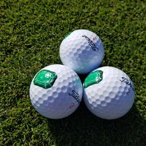 Emerald Gemstone Graphic Titleist Golf Ball - Pack of 3