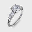 Load and play video in Gallery viewer, Video of Fana Graduating Round Cut Claw Prong Diamond Engagement Ring
