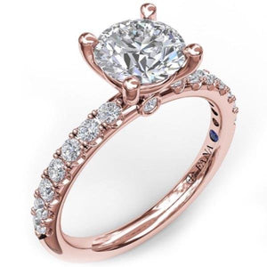 Fana Classic Pave Round Cut Engagement Ring