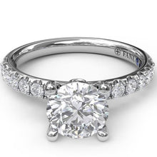 Load image into Gallery viewer, Fana Classic Pave Round Cut Engagement Ring
