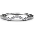 Load image into Gallery viewer, Fana Curved Diamond Prong Set Tracer Wedding Band
