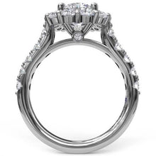 Load image into Gallery viewer, Fana Cushion Halo Round Center Diamond Engagement Ring
