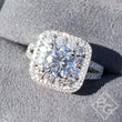 Load image into Gallery viewer, Fana Cushion Shaped Double Halo Diamond Engagement Ring
