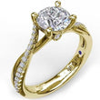 Load image into Gallery viewer, Fana Double Twist Diamond &amp; High Polish Engagement Ring
