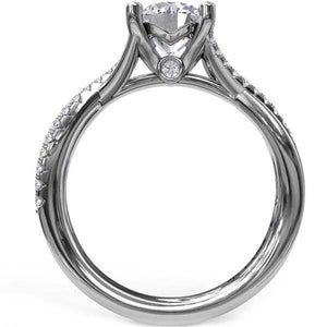 Fana Double Twist Diamond & High Polish Engagement Ring