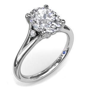 Fana High Polish Split Shank Two Stone Diamond Engagement Ring