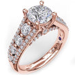 Load image into Gallery viewer, Fana Large Center Graduating Diamond Three Row Diamond Engagement Ring
