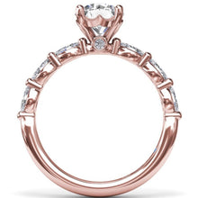 Load image into Gallery viewer, Fana Marquise Cut Side Shared Prong Diamond Engagement Ring
