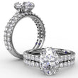 Load image into Gallery viewer, Fana Oval Cut Hidden Halo Shared Prong Diamond Engagement Ring
