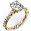 Load image into Gallery viewer, Fana Oval Cut Hidden Halo Shared Prong Diamond Engagement Ring
