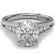 Load image into Gallery viewer, Fana Oval Triple-Row Tapered Diamond Engagement Ring
