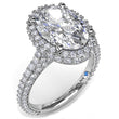 Load image into Gallery viewer, Fana Large Oval Diamond Pave-Set Halo Engagement Ring
