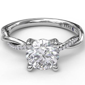 Fana Pave Twist Diamond Engagement Ring