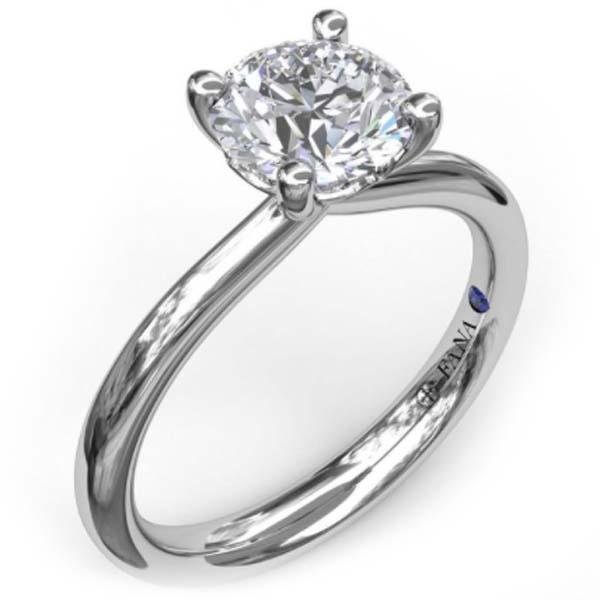 Fana Round Cut Four Prong High Polish Solitaire Engagement Ring