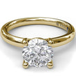 Load image into Gallery viewer, Fana Round Cut Four Prong Yellow Gold Solitaire Engagement Ring
