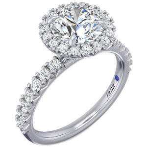 Fana Round Cut Halo Prong Set Diamond Engagement Ring