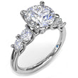 Load image into Gallery viewer, Fana 2 Carat Round Cut Prong-Set Graduating Diamond Engagement Ring
