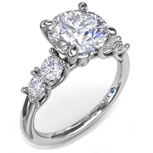 Fana 2 Carat Round Cut Prong-Set Graduating Diamond Engagement Ring