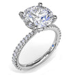 Load image into Gallery viewer, Fana Large Round Cut French Set Diamond Engagement Ring
