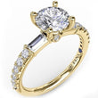 Load image into Gallery viewer, Fana Round Cut with Side Baguette Diamond Engagement Ring
