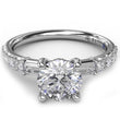 Load image into Gallery viewer, Fana Round Cut with Side Baguette Diamond Engagement Ring
