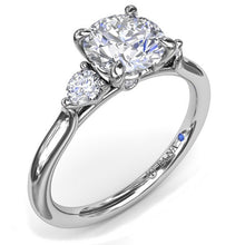 Load image into Gallery viewer, Fana Three Stone Classic Round Cut Diamond Engagement Ring
