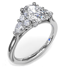 Load image into Gallery viewer, Fana Three Stone Cluster Diamond Engagement Ring
