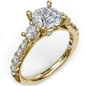 Fana Three Stone Diamond Engagement Ring