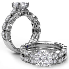 Load image into Gallery viewer, Fana Vintage Style Marquise Side Design Engagement Ring

