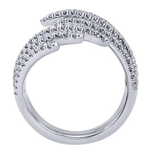 Gabriel 14k White Gold "Lusso" Contemporary Diamond Fashion Ring