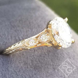 Gabriel Amavida Chelsea Gold Oval Cut Diamond Engagement Ring