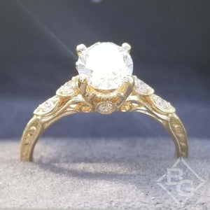 Gabriel Amavida Chelsea Gold Oval Cut Diamond Engagement Ring