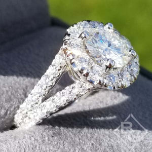 Gabriel Amavida "Coco" Round Large Diamond Halo Engagement Ring