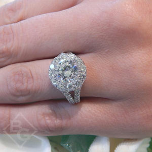 Gabriel & Co. Amavida "Coco" Round Large Diamond Halo Engagement Ring
