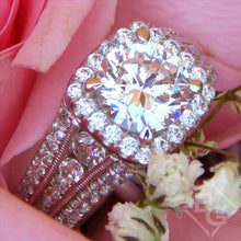Load image into Gallery viewer, Gabriel Amavida &quot;Dawn&quot; Cushion Halo Diamond Engagement Ring
