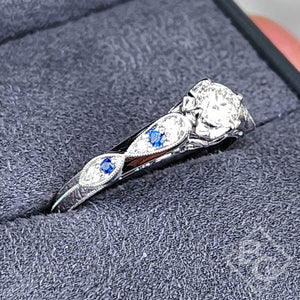 Gabriel Amavida Jaelyn Victorian Style Small Center Diamond Engagement Ring