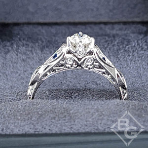 Gabriel Amavida Jaelyn Victorian Style Small Center Diamond Engagement Ring