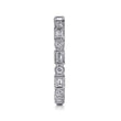 Load image into Gallery viewer, Gabriel Baguette &amp; Round Cut Diamond Stackable Ring with Milgrain Finish
