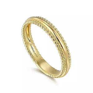 Gabriel Bujukan Edges Stackable Gold Ring