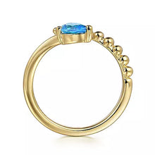 Load image into Gallery viewer, Gabriel Bypass Bujukan Blue Topaz Ring
