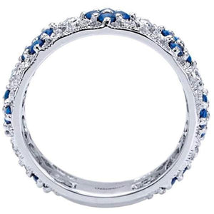Gabriel "Celina" Blue Sapphire and Diamond Ring