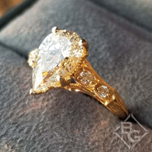 Gabriel & Co. "Chelsea" Pear Cut Diamond Engagement Ring