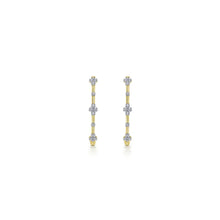Load image into Gallery viewer, Gabriel &amp; Co. 0.75 Inch Round Station Diamond Cluster Hoop Earrings
