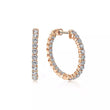 Load image into Gallery viewer, Gabriel &amp; Co 1.95 Carat &quot;Inside &amp; Out&quot; Classic Diamond Hoop Earrings
